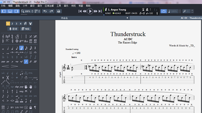 《Thunderstruck》前奏solo