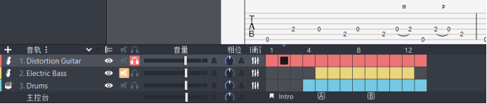 独奏，静音和音量推子