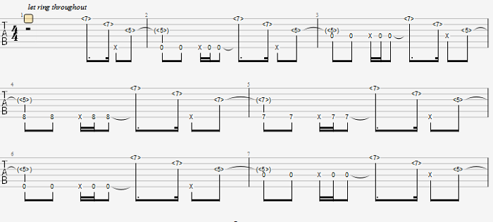 《Flaming》部分乐句