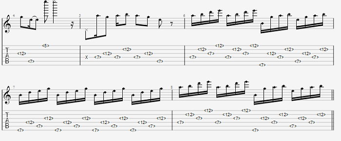 《Royal Flush》部分乐句