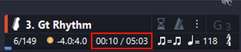 时间位置及音高显示